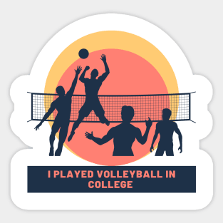 College Volleyball Sticker